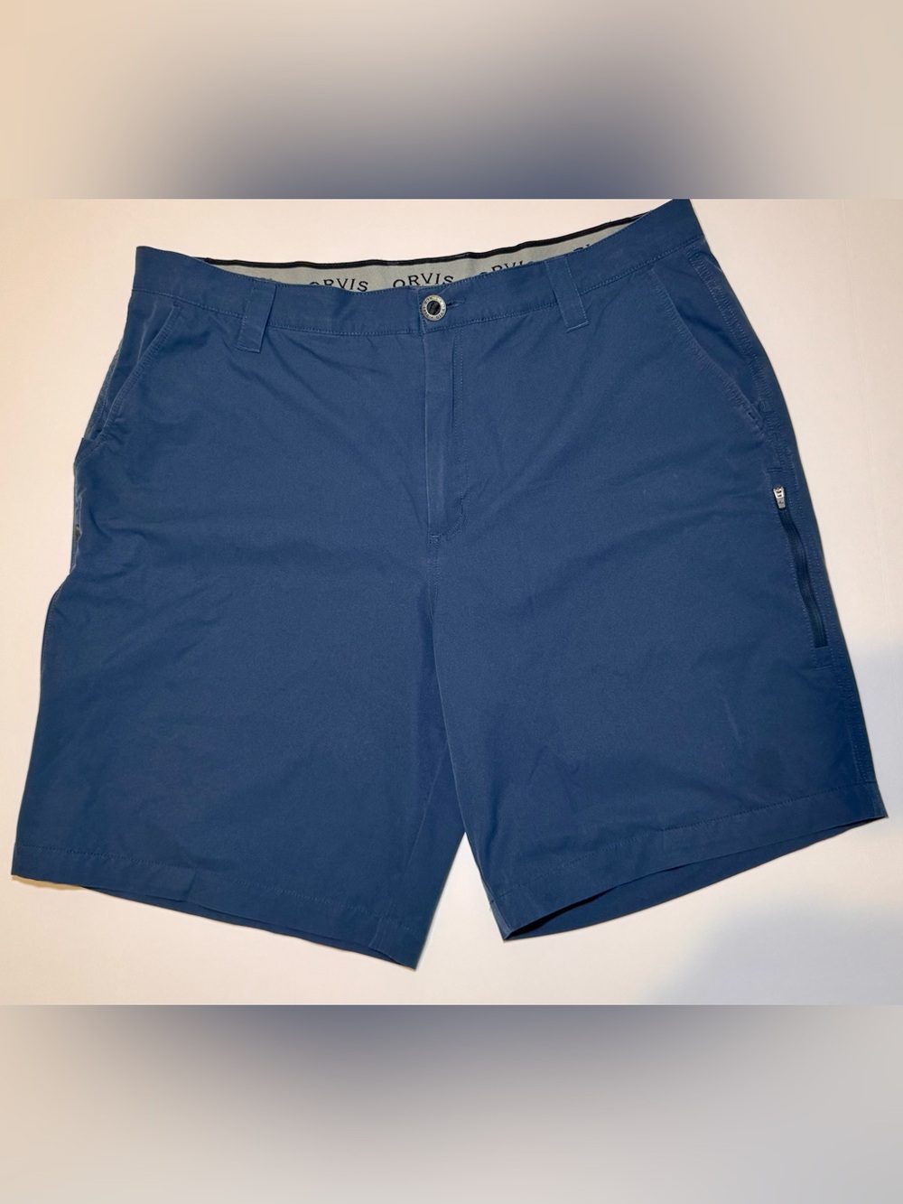 Orvis Men’s Blue Performance Shorts Outdoor Travel Fishing Lightweight Sz 38